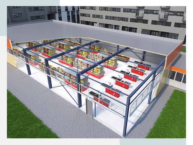 Строительство магазинов в Саров от 625 руб. за м²