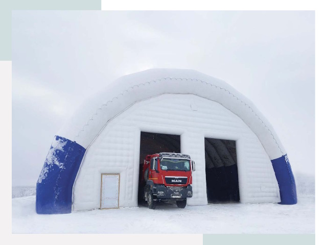 Мобильные ангары в Сарове