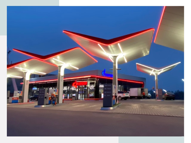 Навесы для АЗС в Сарове