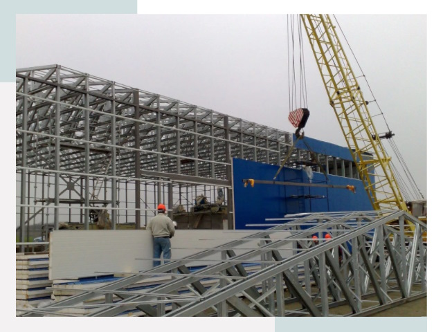 Монтаж ангаров в Сарове